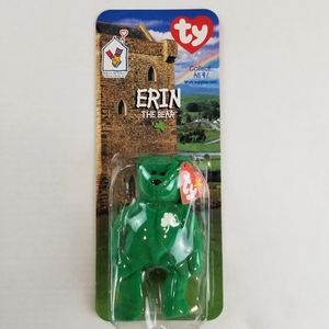 Rare Erin the Bear Ty Beanie Baby with Errors